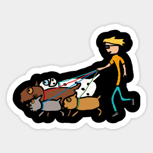 Dog Walking Sticker